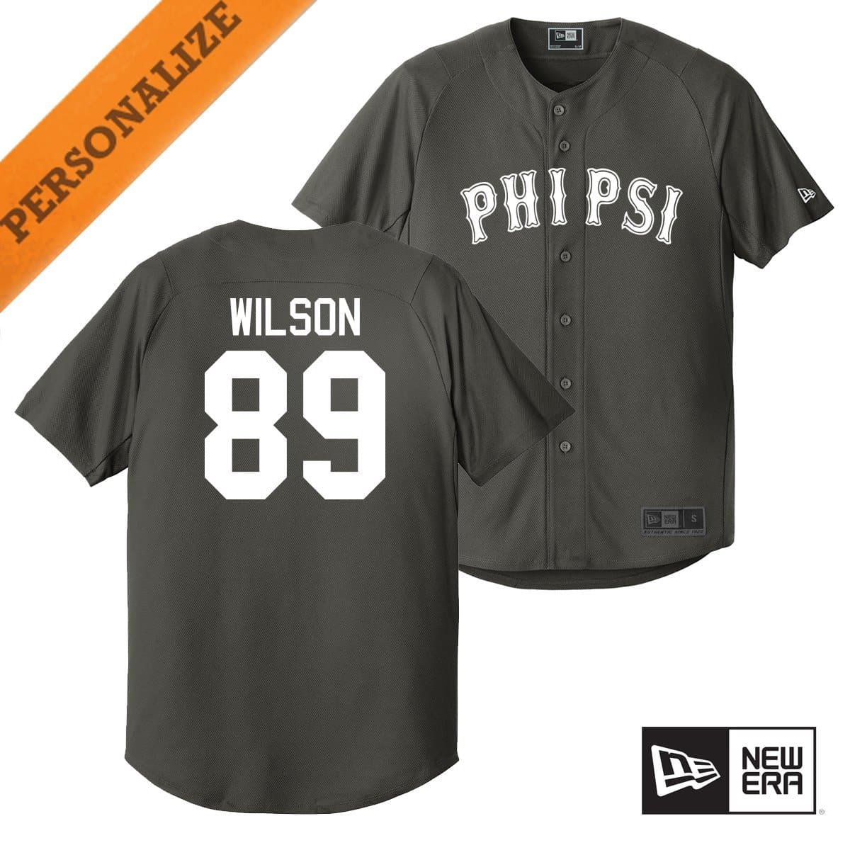 Phi Psi Personalized New Era Graphite Baseball Jersey – Phi Kappa