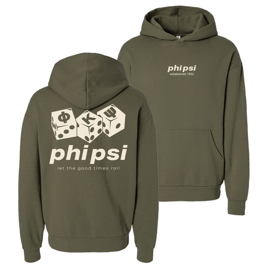 New! Phi Psi Lucky Roll Graphic Hoodie