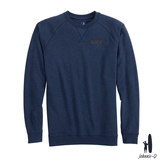 New! Phi Psi Johnnie-O Navy Freeman Crewneck