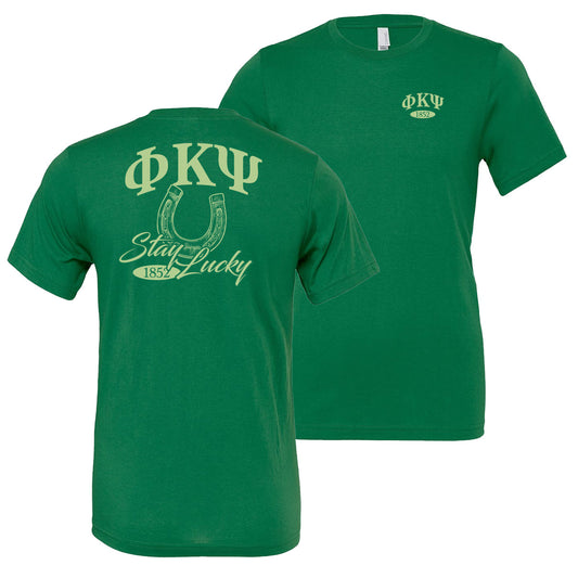 New! Phi Psi Stay Lucky Short Sleeve Tee