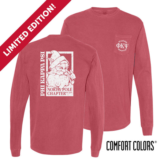 New! Phi Psi Limited Edition Comfort Colors North Pole Chapter Tee