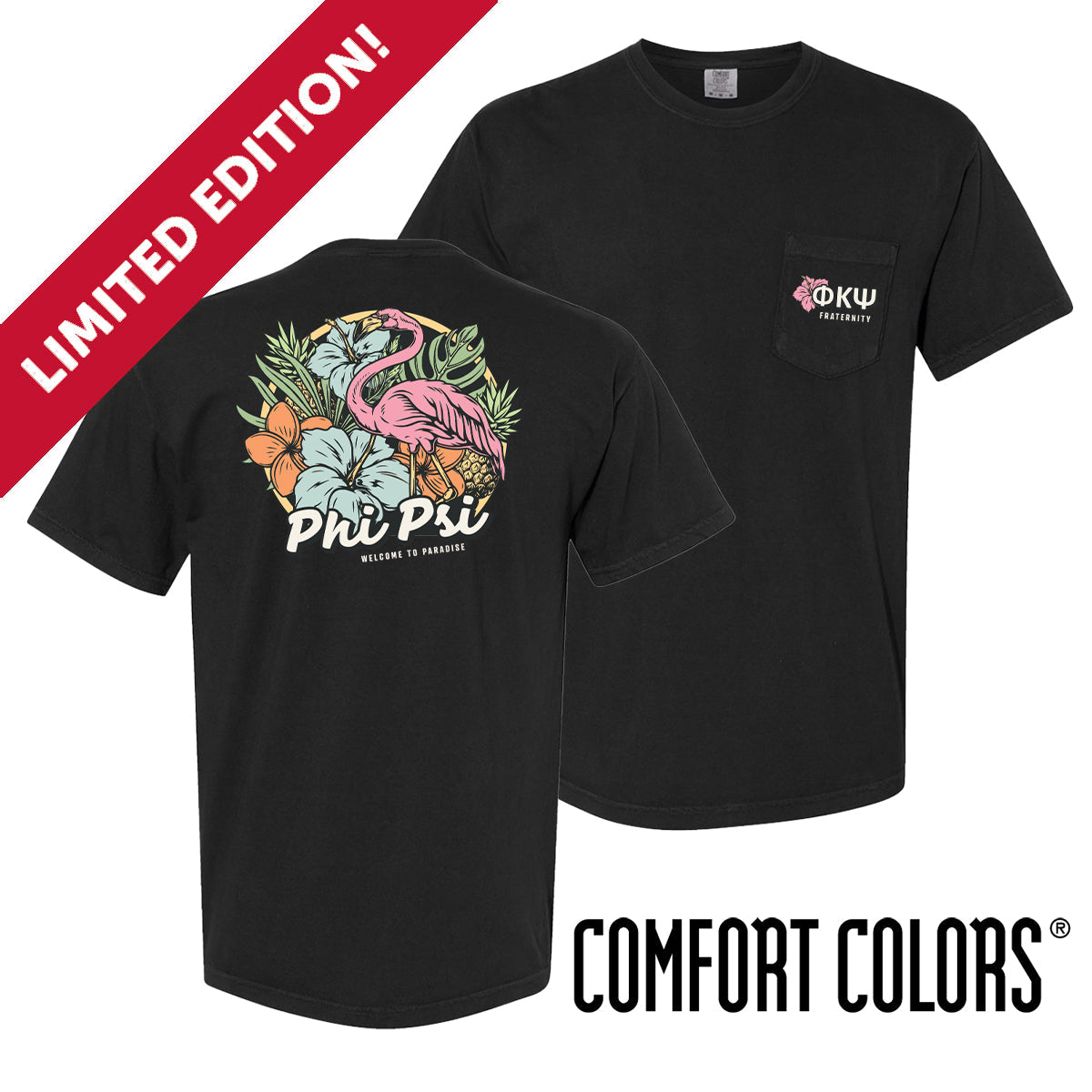 New! Phi Psi Tropical Paradise Short Sleeve Tee