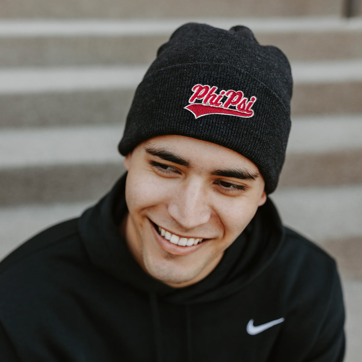 New! Phi Psi Signature Charcoal Beanie