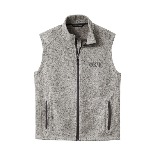 New! Phi Psi Heather Grey Vest