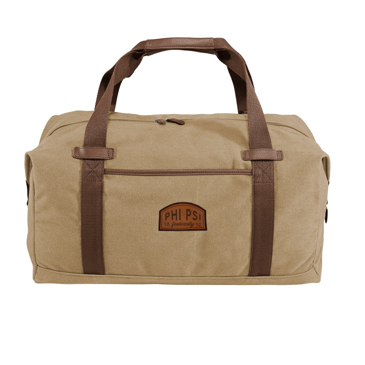 Khaki duffle bag on sale